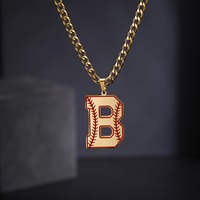 Collier pendentif lettre AZ en acier inoxydable, style chaîne cubaine, couleur or et argent, chic, hip-hop, pour femme, à porter au quotidien
