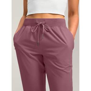 2025 femmes léger rose Joggers pantalon fermeture éclair poches décontracté entraînement gymnastique vêtements de sport pour la course et les voyages - Product Image 1