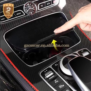 2PCS Garnitures intérieures de contrôle central en fibre de carbone pour <span class=keywords><strong>Mercedes</strong></span> Benz <span class=keywords><strong>Classe</strong></span> <span class=keywords><strong>C</strong></span> <span class=keywords><strong>W205</strong></span> Accessoires Auto - Product Image 5