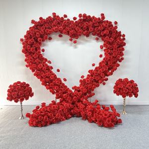 T-HFA103 Arche de mariage de haute qualité avec fleurs, arche de fleurs artificielle, toile de fond pour décorations de mariage - Product Image 5