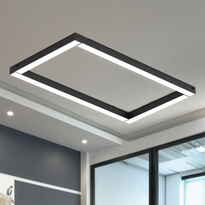 Led chiếu sáng nội thất nhôm Trần Đèn Mặt dây chuyền với đèn nhựa Vật liệu cơ thể - Product Image 4