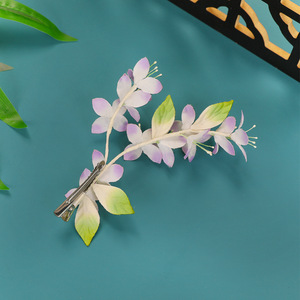 Conception originale 2025, faite à la main, exquise, fleur de jasmin en velours imitation rose, épingle à cheveux pour maquillage et coiffure Hanfu - Product Image 5