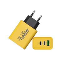 US EU Plug PD 40W Charge super rapide USB C 2 ports Tête de chargeur mural TYPE C Adaptateur secteur pour téléphone portable