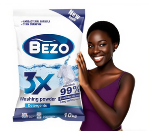 10kg detergente en polvo grande y completo detergente en polvo vender más taza KJ OMOD precio de fábrica producto de limpieza jabón en polvo - Product Image 1