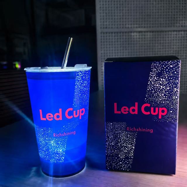 Richshining LED Light Cup LED Glow Beer Mug Customizable Water Cups for Major Events Suitable for Sports Events, Parties