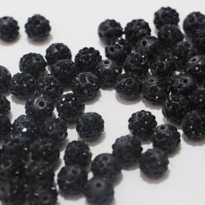 สร้อยข้อมือพลอยเทียมแบบทำมือลูกปัดมีรูร้อยลูกปัดลูกบอลเพชรหลาก<span class=keywords><strong>สี</strong></span> - Product Image 3