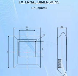 Capteur de température et d'<span class=keywords><strong>humidité</strong></span> de type fendu à montage mural avec affichage pour la surveillance de la température et de l'<span class=keywords><strong>humidité</strong></span> - Product Image 5