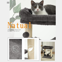 Chine usine livraison gratuite gris foncé sisal en peluche chat escalade cadre griffoir arbre bois grattoir chat arbre tour maison