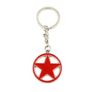 <b>Custom</b> Metal Keychain Facncy Bag Decoration Keychain Red Color Star Keychain - Product Image 1
