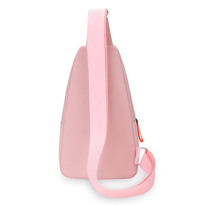 Women's Chest Bag Double Layer Zipper Water Resistant Crossbody Bag For Leisure Travel Orange Pink Black White Summer 2024 - Product Image 3