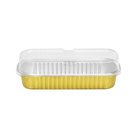 Moule à gâteau en aluminium jetable de qualité alimentaire avec couvercle en aluminium 200ML pour la pâtisserie de desserts en gros