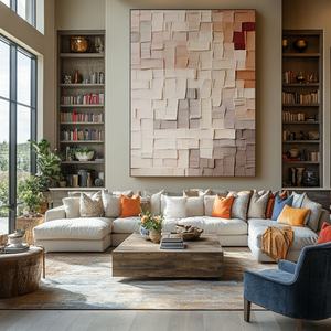 Pintura al Óleo Abstracta Pintada a Mano sobre Lienzo, Decoración de Pared para Sala de Estar Bohemia Minimalista, Decoración de Hotel - Product Image 3