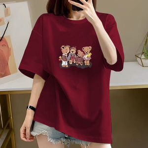 เสื้อยืดแขนยาวอินเทรนด์ของผู้หญิงที่มีลวดลายหวานและน่ารัก - Product Image 4