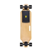 Longboard électrique en bois à quatre roues avec double kick pour garçons et filles – Stabilité optimale pour la ville et le cruising