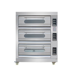 Baking Pizza Electric Gas Double 3 Desk 6 Trays Commercial <strong>Oven</strong> Industrial <strong>Bread</strong> <strong>Oven</strong> Commercial Pizza <strong>Oven</strong> - Product Image 2