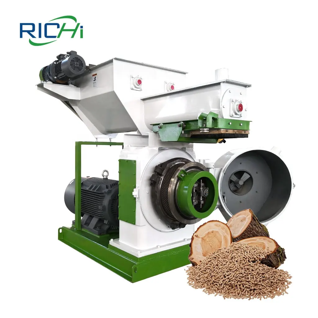 Richi Industriële Biomassa Zaagsel Hout Pellet Machine Alfalfa Stro Pellet Maken Machine