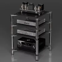 GOB-059 Hi-Fi Amfi Rafı Ses Sistemi Standı Hoparlör Rafı AV Ekipman Dolabı Darbeye Dayanıklı İzoleli Raf (Amfi ve CD Çalar için)
