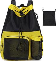 Sac à dos personnalisé en maille grande maille avec cordon de serrage et compartiment à chaussures – Sac de sport durable pour natation, gym, yoga, plage et voyage