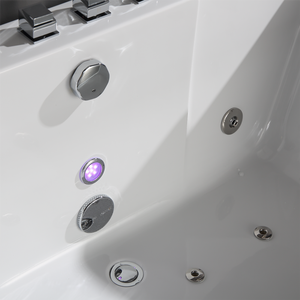 Baignoire d'angle en verre SPA avec massage à remous et bulles, 1,8 m, design moderne pour salle de bain principale, villa de villégiature - Product Image 3