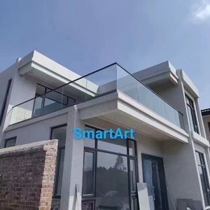 Smartart nhôm lan can Sàn Nhôm hàng rào kính không khung lan can cầu thang ban công lan can lan can tay vịn - Product Image 2