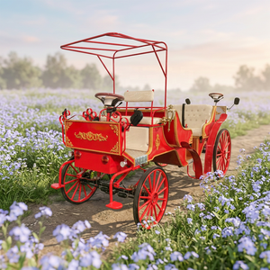Magnifique calèche électrique rouge de tourisme, calèche sans chevaux, chariot à chevaux à vendre, calèche électrique - Product Image 1