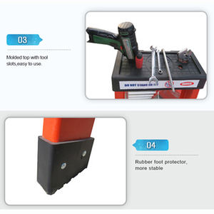 Échelles étagées en aluminium, plastique renforcé pour maison, 2 à <span class=keywords><strong>3</strong></span> <span class=keywords><strong>marches</strong></span>, avec plateforme de travail - Product Image 3