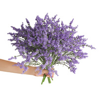 Bunga Lavender Ungu Buatan yang Trendi, Perlengkapan Fotografi Pernikahan, Dekorasi Rumah, Buket Rumput, Cetakan Injeksi
