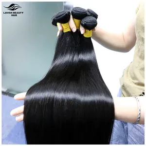 Bundel rambut manusia bundel tulang alami lurus 100% kutikula Virgin lurus manusia Virgin 12A rambut Brasil 8-40 inci