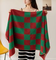 Wholesale 100%Cotton Custom Thick Large Bath Towel Jacquard with Logo Checked Plaid 2 Color Dyed Yarn Woven Beach Towels
