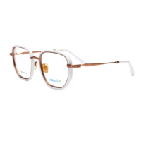 Monture de lunettes de vue en titane légère et luxueuse, monture intégrale classique anti-lumière bleue, bord épais pour tous les types de visage, pour la myopie