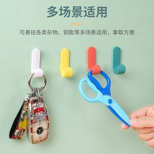 Crochet mural en forme de J sans perçage, noir, capacité de charge de 3 kg, pour le rangement des vêtements derrière la porte ou à l'extérieur du mur - Product Image 3