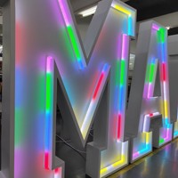 Grandes lettres lumineuses personnalisées pour gâteaux, enseigne électronique en alphabet, lettres dimensionnelles de haute qualité