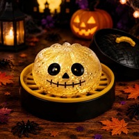 Nouveau jouet anti-stress transfrontalier en forme de tête de citrouille d'Halloween, en matériau TPR souple, avec poudre de paillettes, créatif, pour la décompression, à pincer et à pétrir