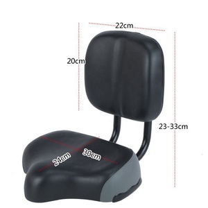 Selle de vélo électrique multifonctionnelle, confortable, facile à installer, siège arrière absorbant les chocs, dossier de vélo réglable - Product Image 2