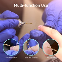 HYTOOS Fraise à ongles mini 1 mm pour cuticules, en titane, diamant russe, accessoires de nettoyage des ongles pour peaux mortes