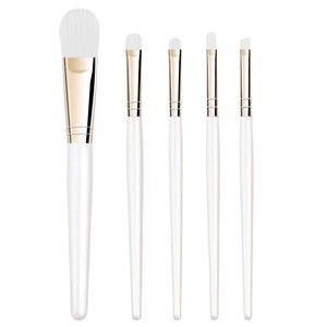 Pinceau de maquillage Moonflower, poils synthétiques plats, manche en bois, pour fond de teint, anticernes, fard à paupières, 26 mm, usage général - Product Image 4
