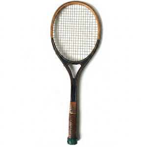 Raquette de badminton en bois unisexe, personnalisable, toutes tailles et couleurs, avec poignée souple antidérapante, filet rigide et logo personnalisé - Product Image 1