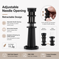 BANLEE Outil de distribution de café en plastique à 8 aiguilles, agitateur WDT pour expresso avec aiguilles en acier inoxydable pour barista