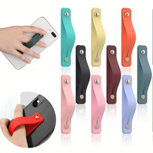 Support de téléphone universel en silicone couleur bonbon avec béquille, poignée et dragonne pour téléphone portable - Product Image 1