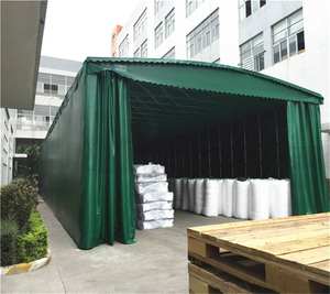 대형 전동 개폐식 창고 지붕 야외 활동용 접이식 물류 복도 차양막 - Product Image 4