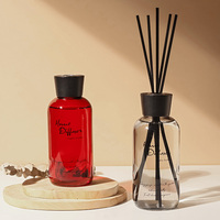 Diffuseur de parfum en roseau de haute qualité, écologique, personnalisé, luxueux, 500 ml, 1000 ml, parfum frais, bouteille en verre rouge, décoration intérieure