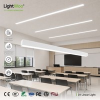 Lampe linéaire LED à haute efficacité lumineuse Lightwoo, système de raccordement sans soudure, luminaire suspendu, éclairage de bureau, profilé lumineux en grille