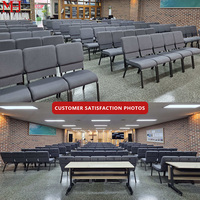 Fauteuil d'Église Moderne d'Occasion et Mobilier de Théâtre, Chaises d'Église Rembourrées Empilables, Chaises d'Église avec Porte-Livres
