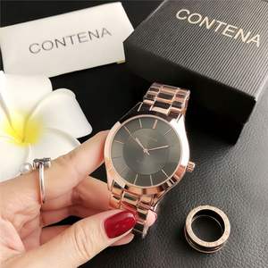 Relojes de moda de lujo populares para parejas, relojes elegantes de alta calidad personalizados de fábrica, relojes de acero inoxidable plateados para mujer - Product Image 4