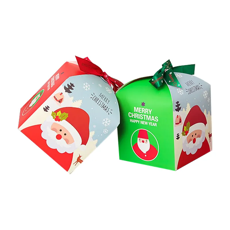 Kerstversiering Prachtige Verpakking Gecoat Papier Kerst Candy Gift Box