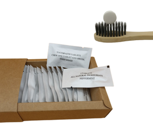 Hotel biodegradabile naturale naturale sbiancamento dei <span class=keywords><strong>denti</strong></span> idrossiapatite dentifricio Chewable compresse con sacchetto Kraft pacchetto <span class=keywords><strong>per</strong></span> il viaggio - Product Image 2