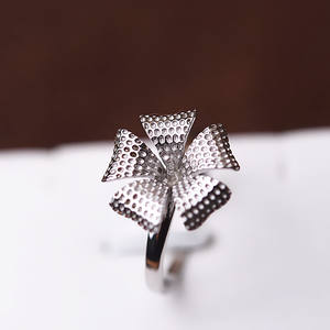 Clearance Processing S925 Silver Heart-Shape Women's <b>Ring</b> with <b>Pearl</b> Semi-Finished Jewelry with Empty Tray Inlaid Accessories - Product Image 2