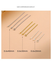 Distorsion anti-couleur plaqué or massif 925 argent Sterling bricolage utilisé pour la fabrication de bijoux boule aiguille accessoires accessoires