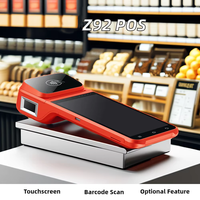 TOTALPOS Z92 Android 8/13.0 Go 4g Wifi Android Handheld Pos Mesin Pembaca Kartu EDC dengan Printer Sistem POS