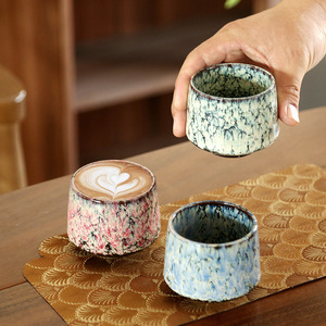 सिरेमिक भट्ठा रूपांतरण कॉफी कप चीनी मिट्टी के बरतन लट्टे कप ग्लेज़ेज्ड एस्प्रेसो कॉफी कप पानी मग - Product Image 2